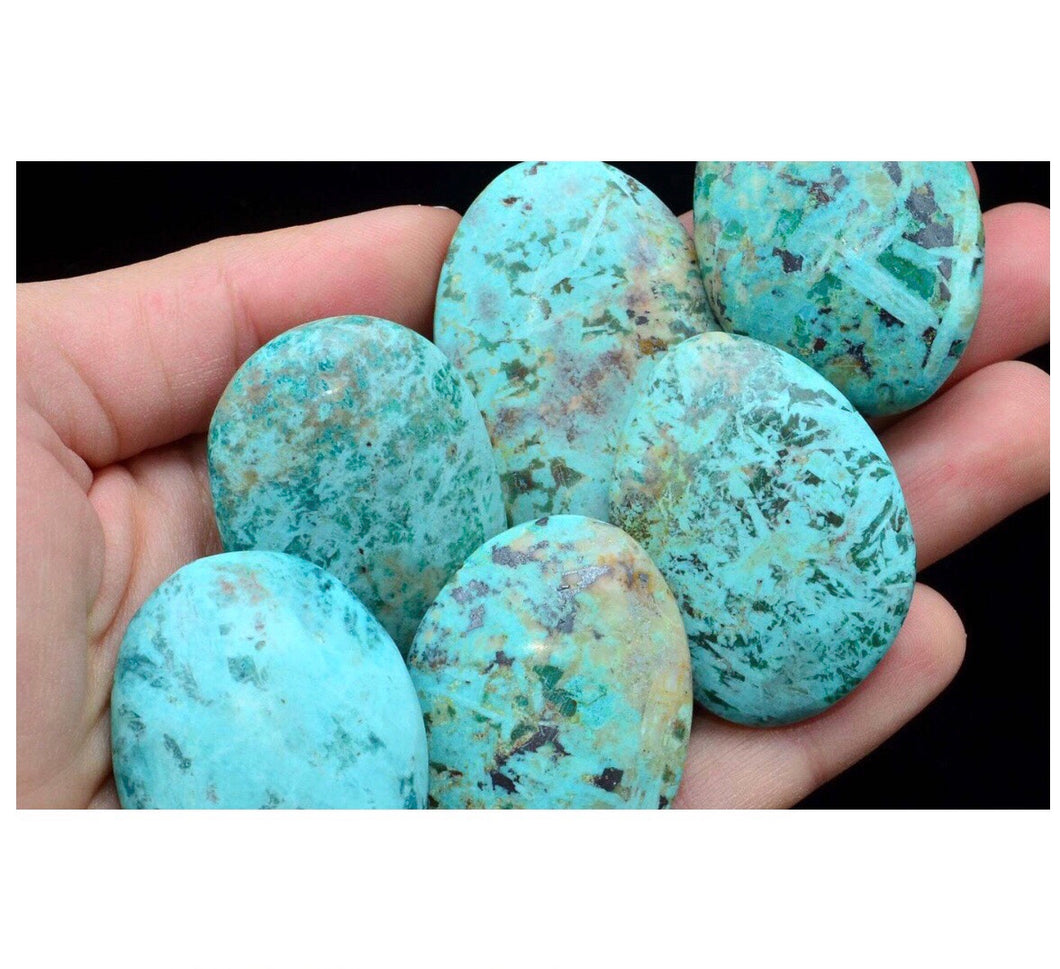 Peruvian Turquoise with Chrysocolla for Communication and Self Realization