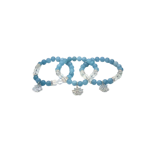 Aquamarine Lotus Bracelet