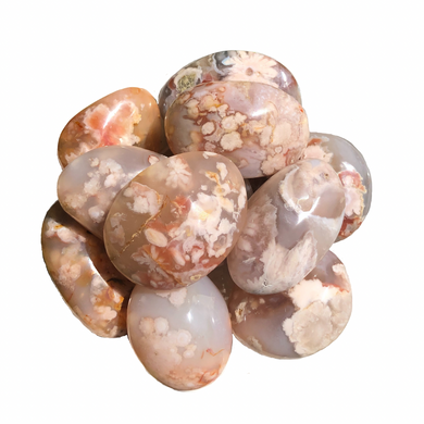 Flower Agate Palm Stone